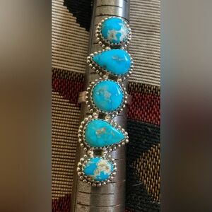 Turquoise and Silver Statement Ring